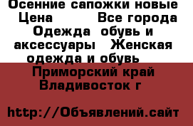 Осенние сапожки новые › Цена ­ 600 - Все города Одежда, обувь и аксессуары » Женская одежда и обувь   . Приморский край,Владивосток г.